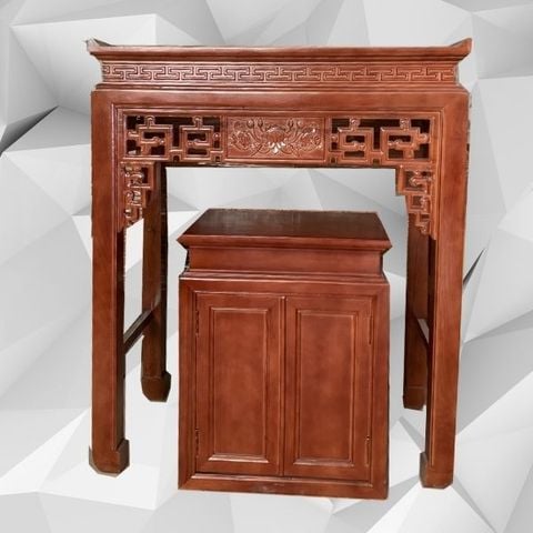  Bàn thờ kèm tủ gỗ sồi BT2- BTGT002 