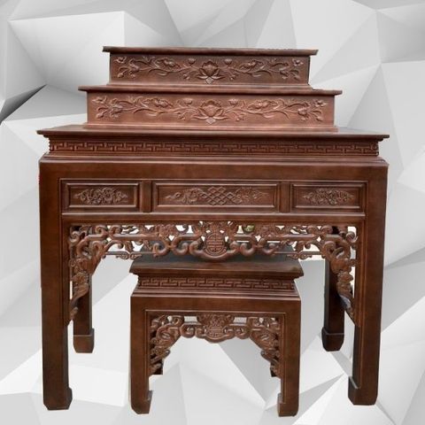  Bàn thờ 3 tầng gỗ sồi hiện đại-BTGT030 