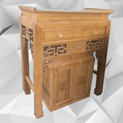 Bàn thờ kèm tủ gỗ sồi BT6 mới- BTGT006 