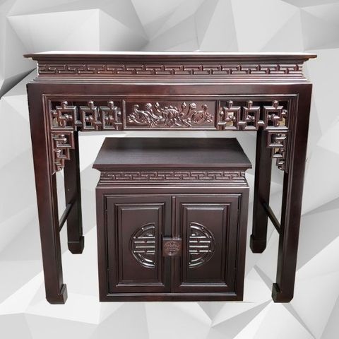  Bàn thờ kèm tủ gỗ sồi 107cm BT2 - BTGT007 