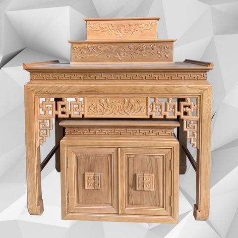  Bàn thờ 3 tầng gỗ sồi hiện đại-BTGT028 