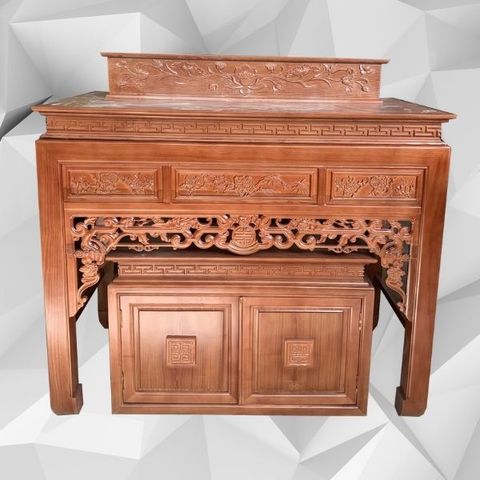  Bàn thờ 2 tầng kèm tủ gỗ sồi -BTGT024 