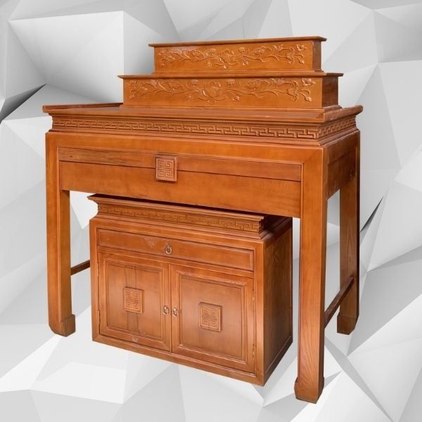 Bàn thờ 3 tầng gỗ sồi hiện đại-BTGT031