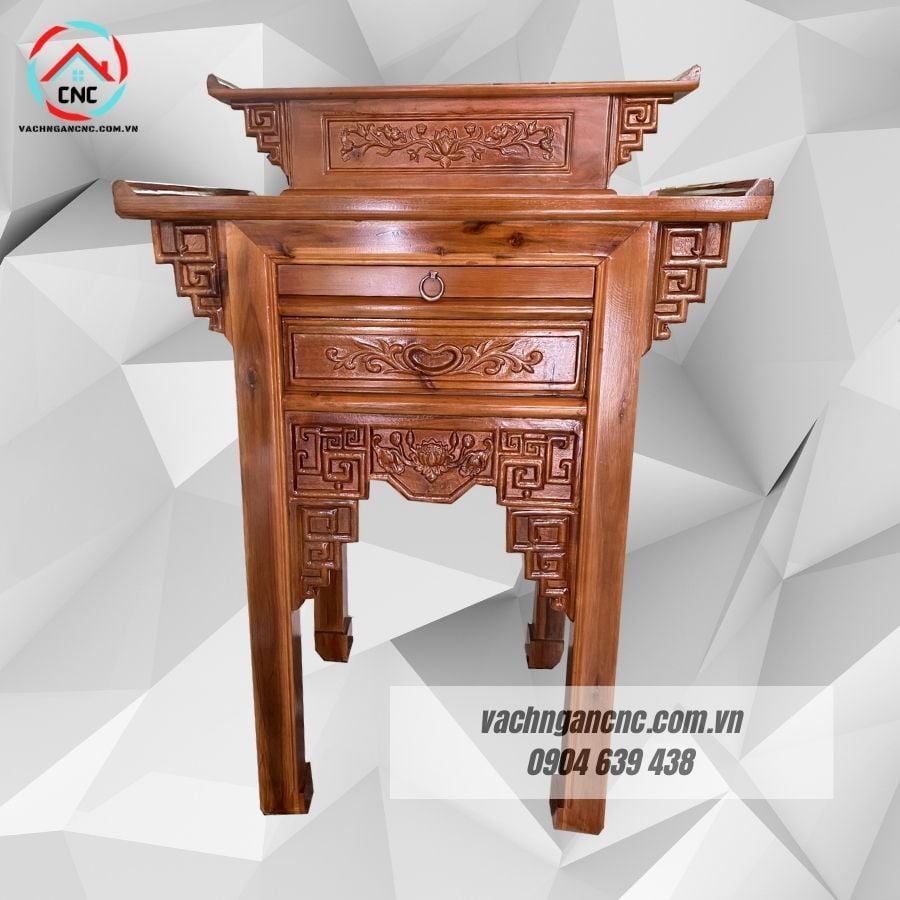 Bàn thờ 2 tầng gỗ tràm 88cm-GT007