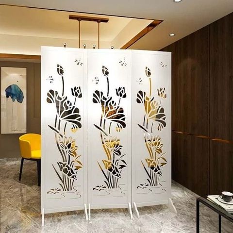  Vách ngăn bình phong di động hoa sen- BP38 
