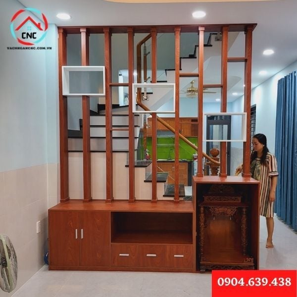 Lam gỗ phòng khách -LGPK001