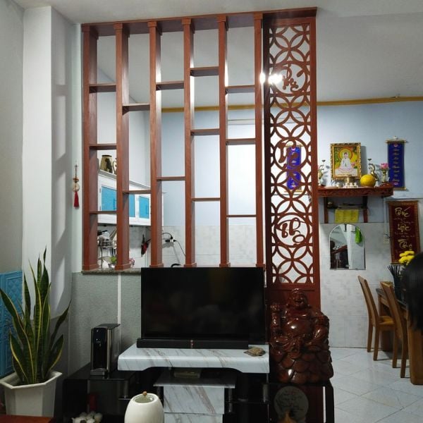 Vách Cầu Thang Lam Gỗ- Ct57