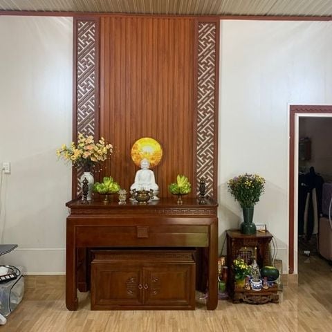  Vách Ngăn Phòng Thờ Gỗ MDF- PT194 