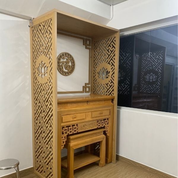 Vách Ngăn Phòng Thờ Gỗ MDF- PT193