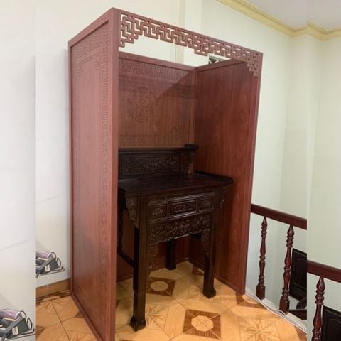 Vách Ngăn Phòng Thờ Gỗ MDF- PT197 