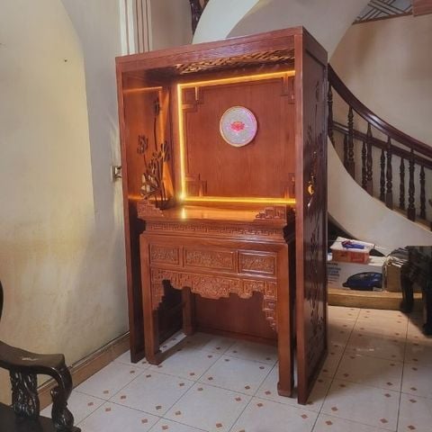  Vách Ngăn Phòng Thờ Gỗ MDF- PT191 