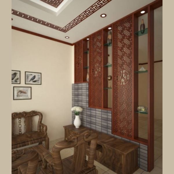 Vách Ngăn Cầu Thang Gỗ- CT29