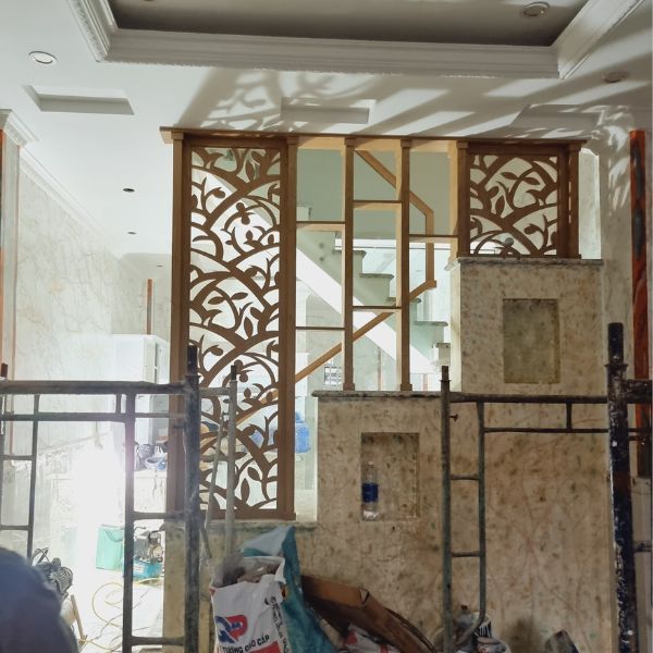 Vách Ngăn Cầu Thang Gỗ- CT28