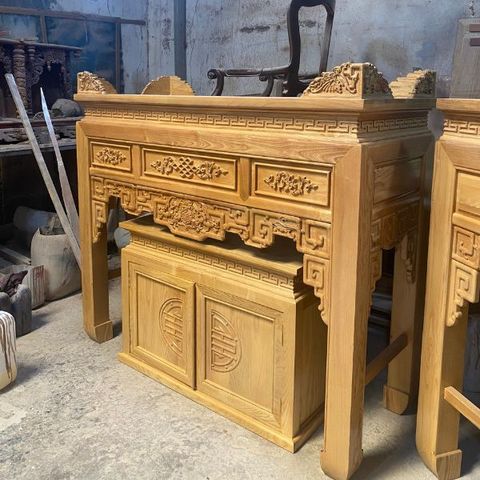  Bàn Thờ  Gia Tiên Gỗ Sồi -BT09 