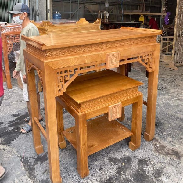 Bàn Thờ  Gia Tiên Gỗ Sồi -BT07