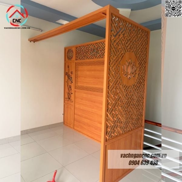 Vách Ngăn Phòng Thờ Gỗ MDF- PT190