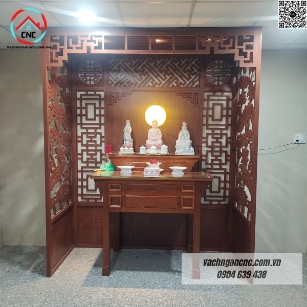 Vách Ngăn Phòng Thờ Gỗ MDF- PT192