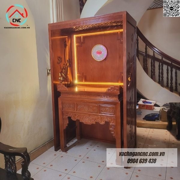 Vách Ngăn Phòng Thờ Gỗ MDF- PT191