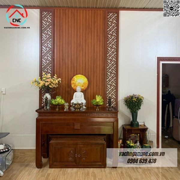 Vách Ngăn Phòng Thờ Gỗ MDF- PT194