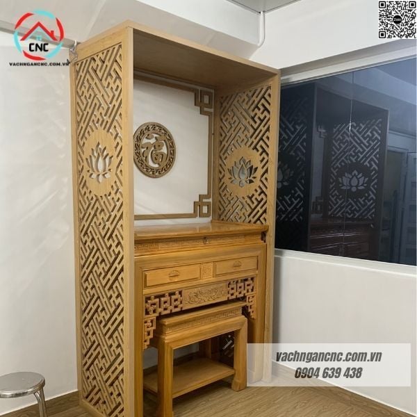 Vách Ngăn Phòng Thờ Gỗ MDF- PT193