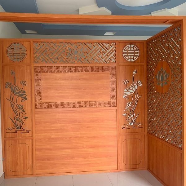 Vách Ngăn Phòng Thờ Gỗ MDF- PT190