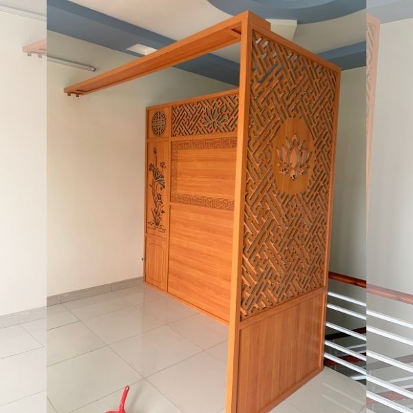 Vách Ngăn Phòng Thờ Gỗ MDF- PT190