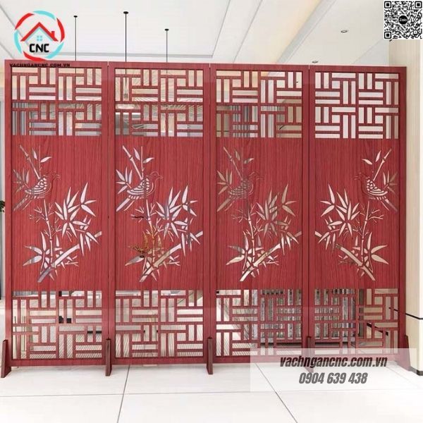 Vách ngăn bình phong cây trúc- BP36