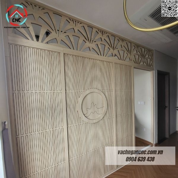 Mẫu vách ngăn phòng khách cnc đẹp -BK201