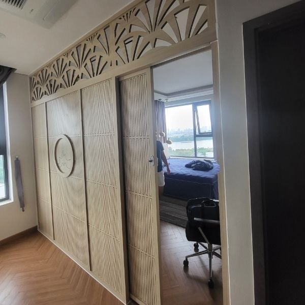 Mẫu vách ngăn phòng khách cnc đẹp -BK201