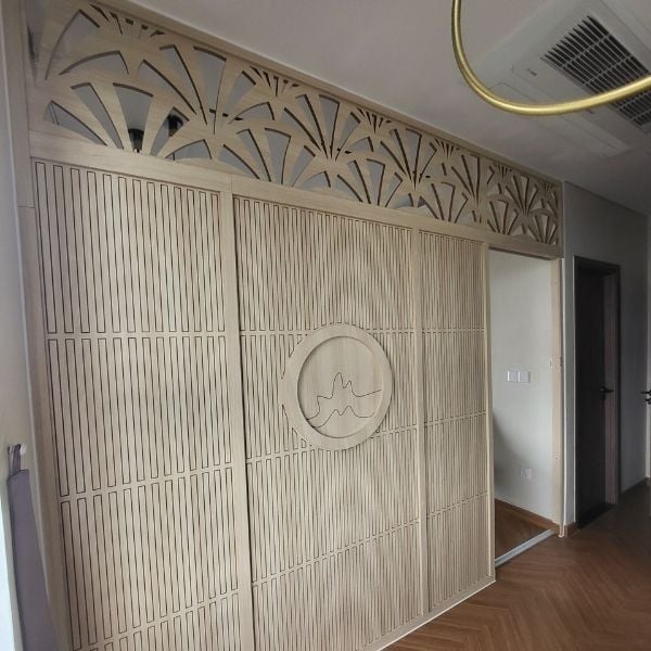 Mẫu vách ngăn phòng khách cnc đẹp -BK201