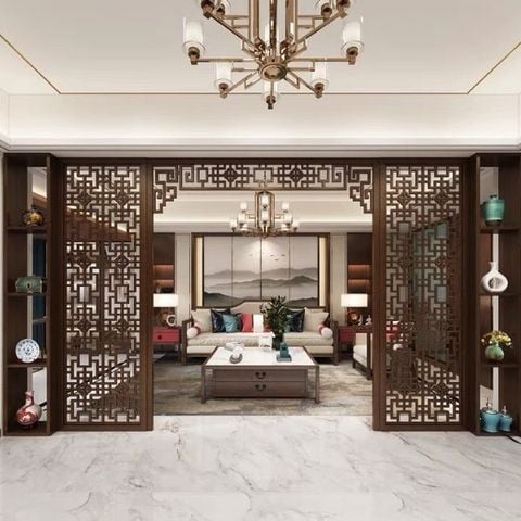  Vách ngăn cửa vòm trang trí phòng khách -BK197 