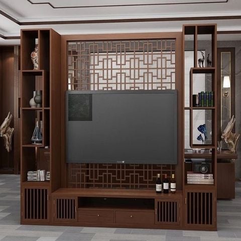  Vách ngăn gỗ phòng khách -BK206 