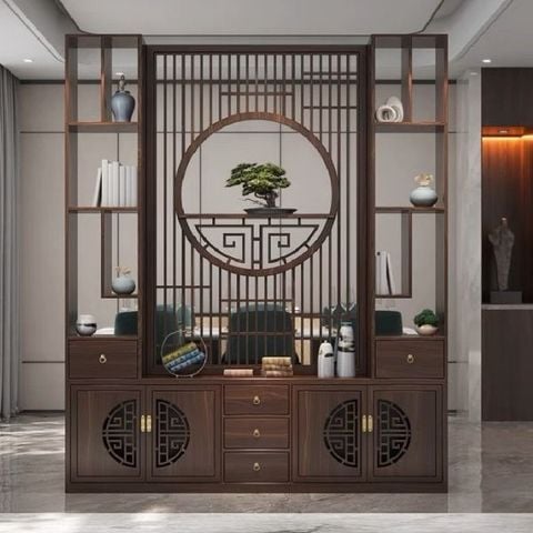  Vách ngăn cnc tủ kệ phòng khách -BK207 