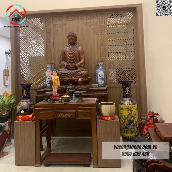 Vách Ngăn Phòng Thờ Gỗ MDF- PT196