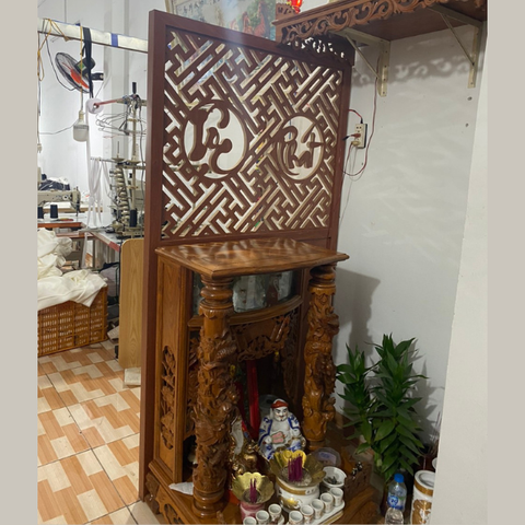  Vách ngăn bàn Thần Tài MDF- VOD002 