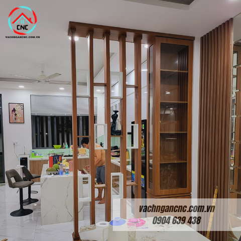  Vách lam gỗ cầu thang phòng khách -LG84 