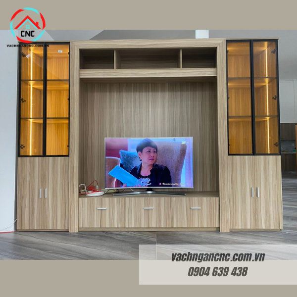 Tủ kệ gỗ trang trí phòng khách -TK37