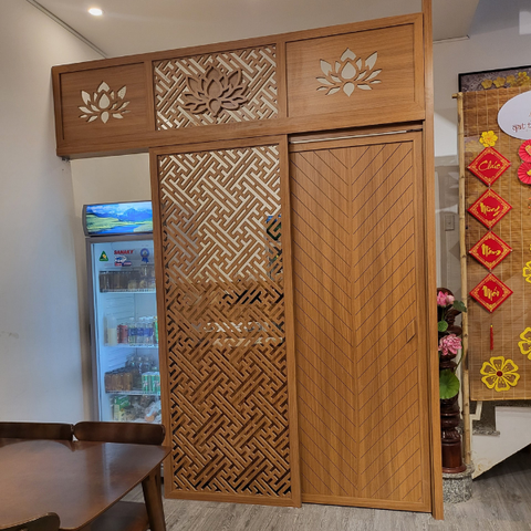  Vách ngăn cửa lùa cnc -MS36 