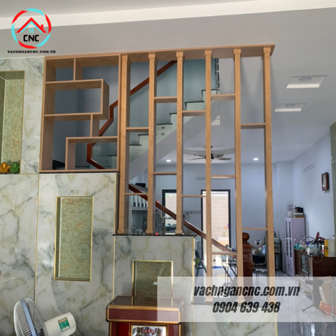  Vách lam gỗ cầu thang phòng khách -LG106 