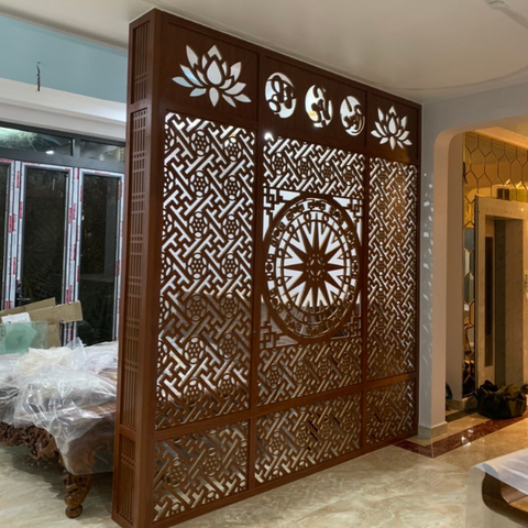  Vách Ngăn Phòng Thờ Gỗ MDF- PT187 