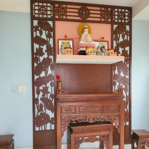  Vách Ngăn Phòng Thờ Gỗ MDF- PT188 