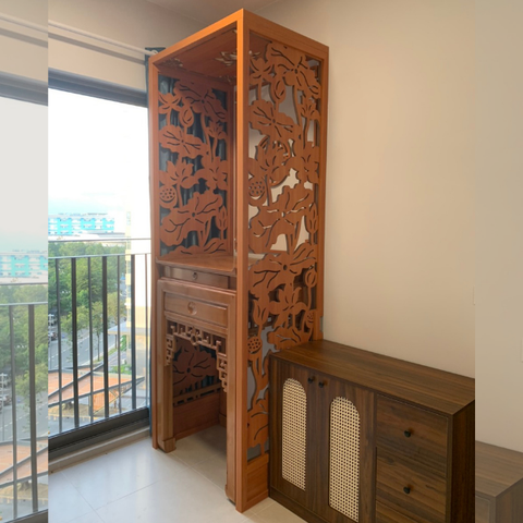 Vách Ngăn Phòng Thờ Gỗ MDF- PT152 