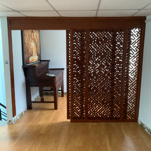  Vách ngăn cửa lùa cnc -MS33 