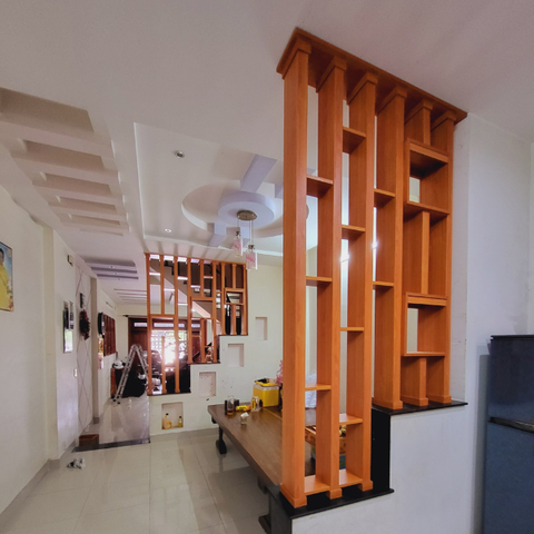  Vách lam gỗ cầu thang phòng khách -LG108 