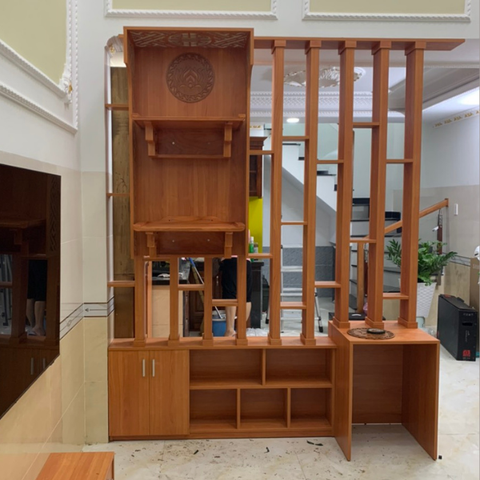  Vách lam gỗ cầu thang phòng khách -LG111 