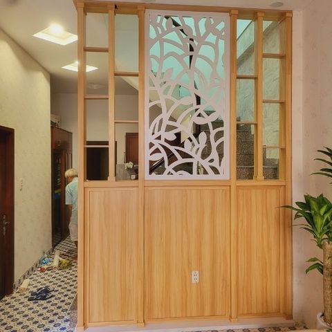  Vách lam gỗ cầu thang phòng khách -LG94 