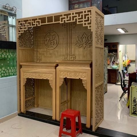  Vách Ngăn Phòng Thờ Gỗ MDF- PT176 