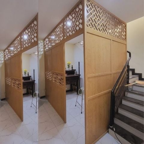  Vách Ngăn Phòng Thờ Gỗ MDF- PT180 