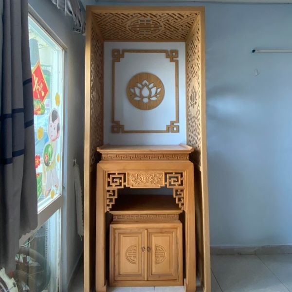 Vách Ngăn Phòng Thờ Gỗ MDF- PT153