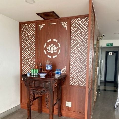  Vách Ngăn Phòng Thờ Gỗ MDF- PT184 